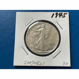 1945年アメリカ ウォーキングリバティー ハーフダラー銀貨 silver900(貨幣)