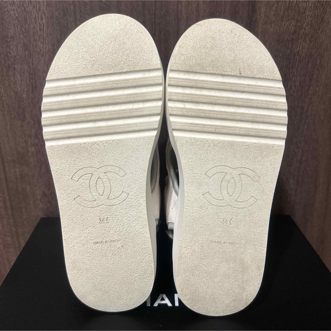 CHANEL シャネル 2021 スポーツサンダル 36 23cm ホワイト 白