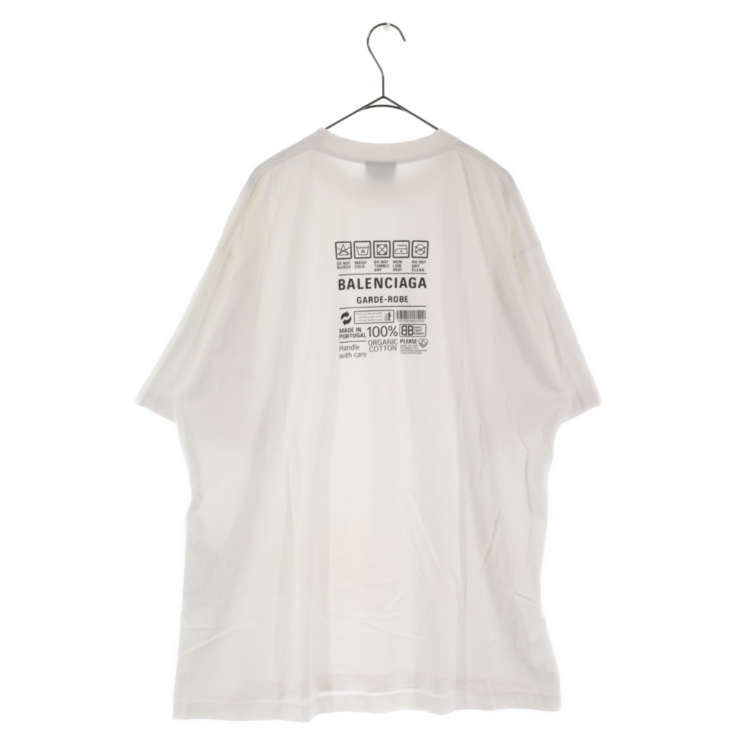 BALENCIAGA バレンシアガ 23SS Medium Fit T-Shirt 724543 バックロゴプリントクルーネック半袖Tシャツ  カットソー ホワイト | フリマアプリ ラクマ