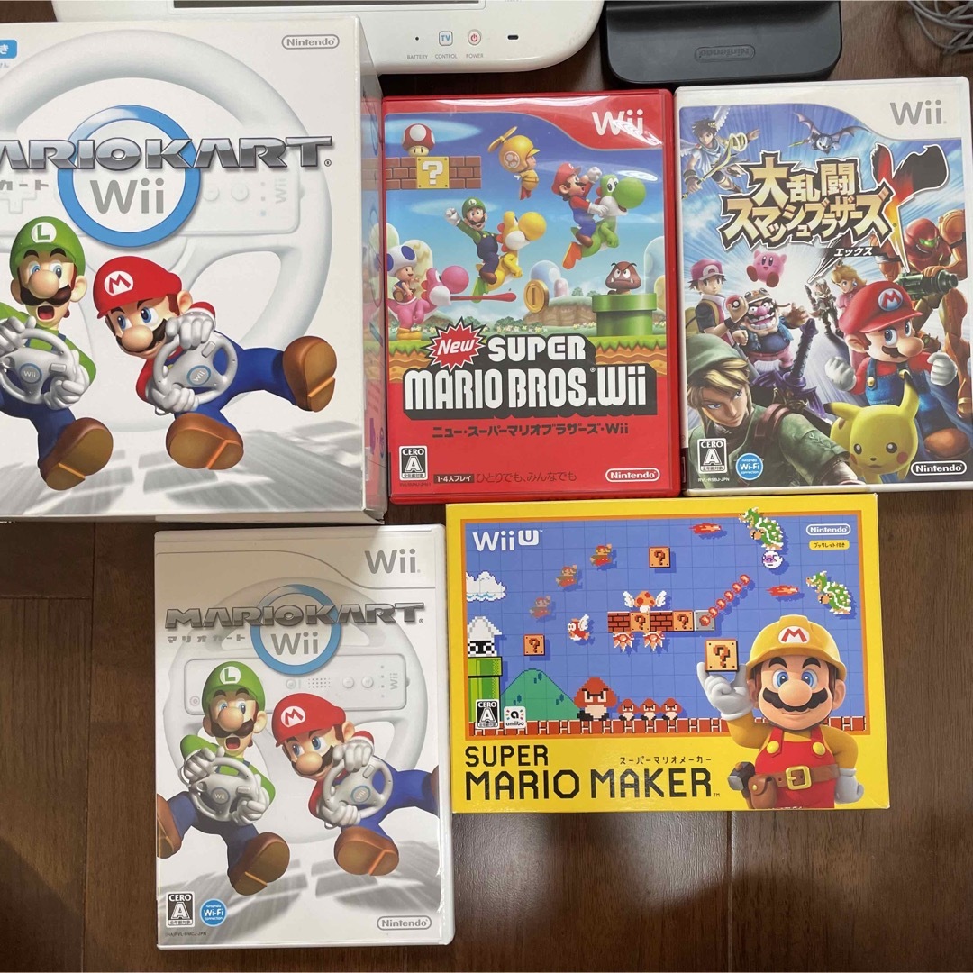 wiiu マリオカート スーパーマリオ 4人で遊べる おまけ付き-