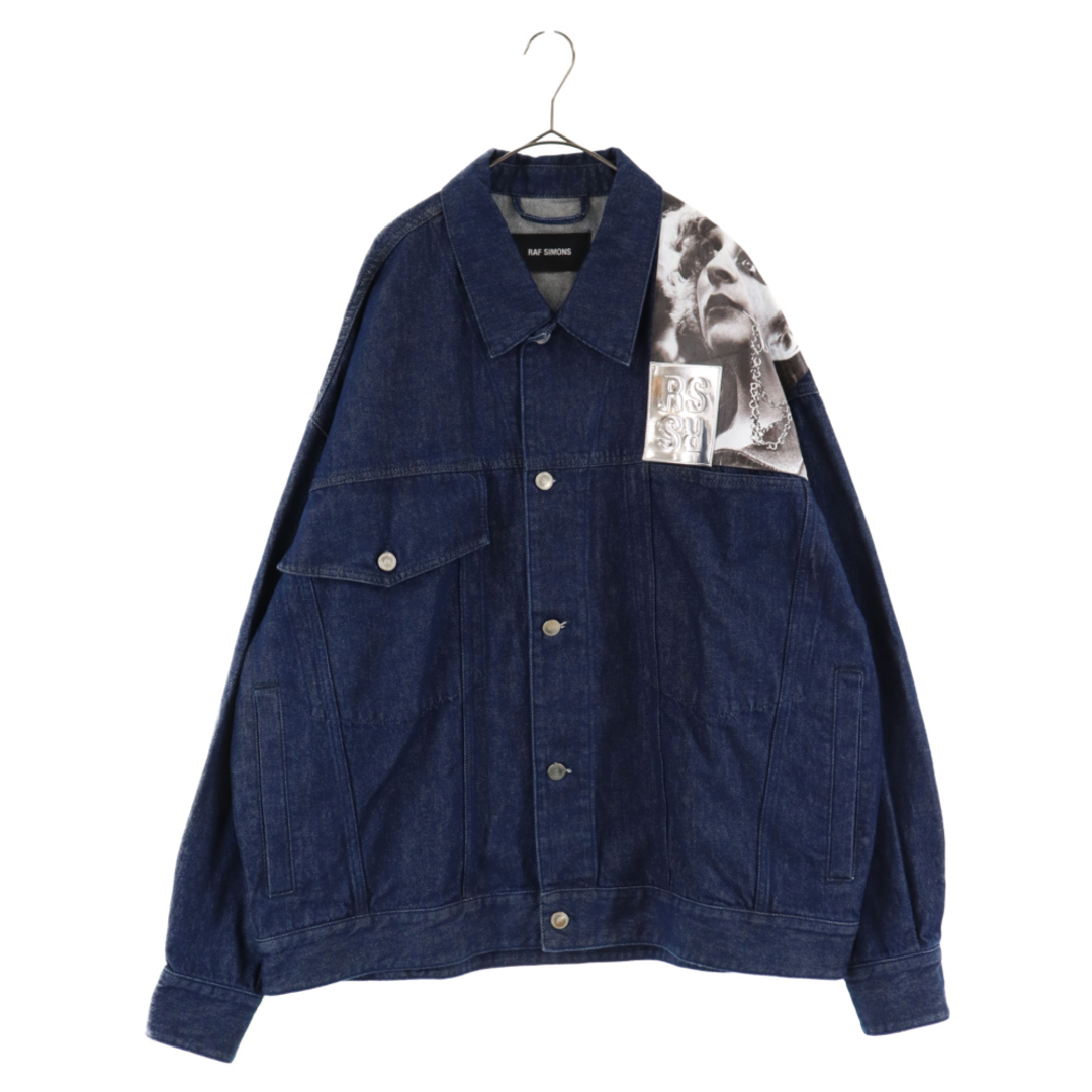 RAF SIMONS ラフシモンズ 19SS Denim Jacket Punkette パッチデザイン オーバーサイズ デニムジャケット インディゴ 191-725