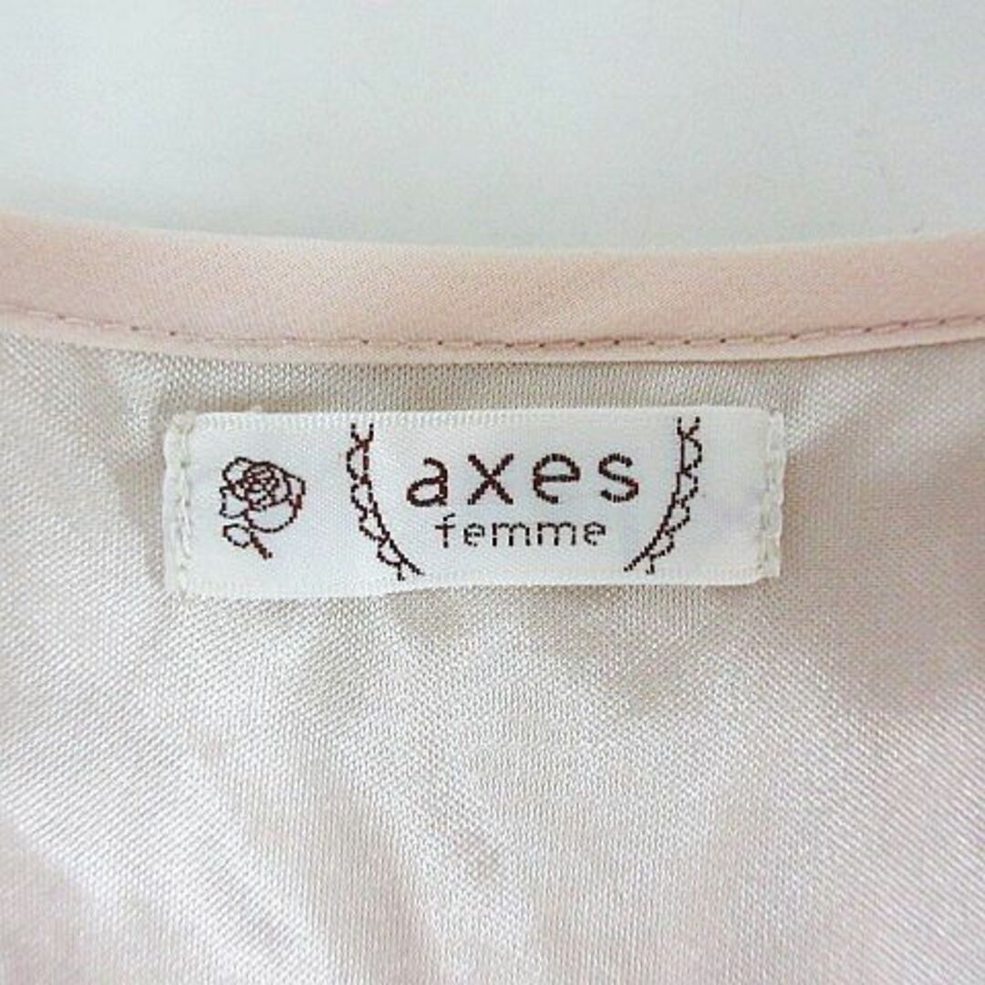 axes femme(アクシーズファム)のアクシーズファム ワンピース 七分袖 ミニ丈 シフォン 刺繍 M クリーム レディースのワンピース(ミニワンピース)の商品写真