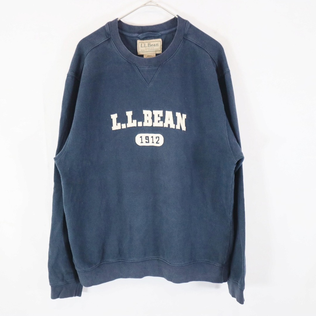 SALE/ L.L.Bean エルエルビーン 胸ロゴプリント スウェット アメカジ 張り込み前V  ネイビー (メンズ L)   N8978