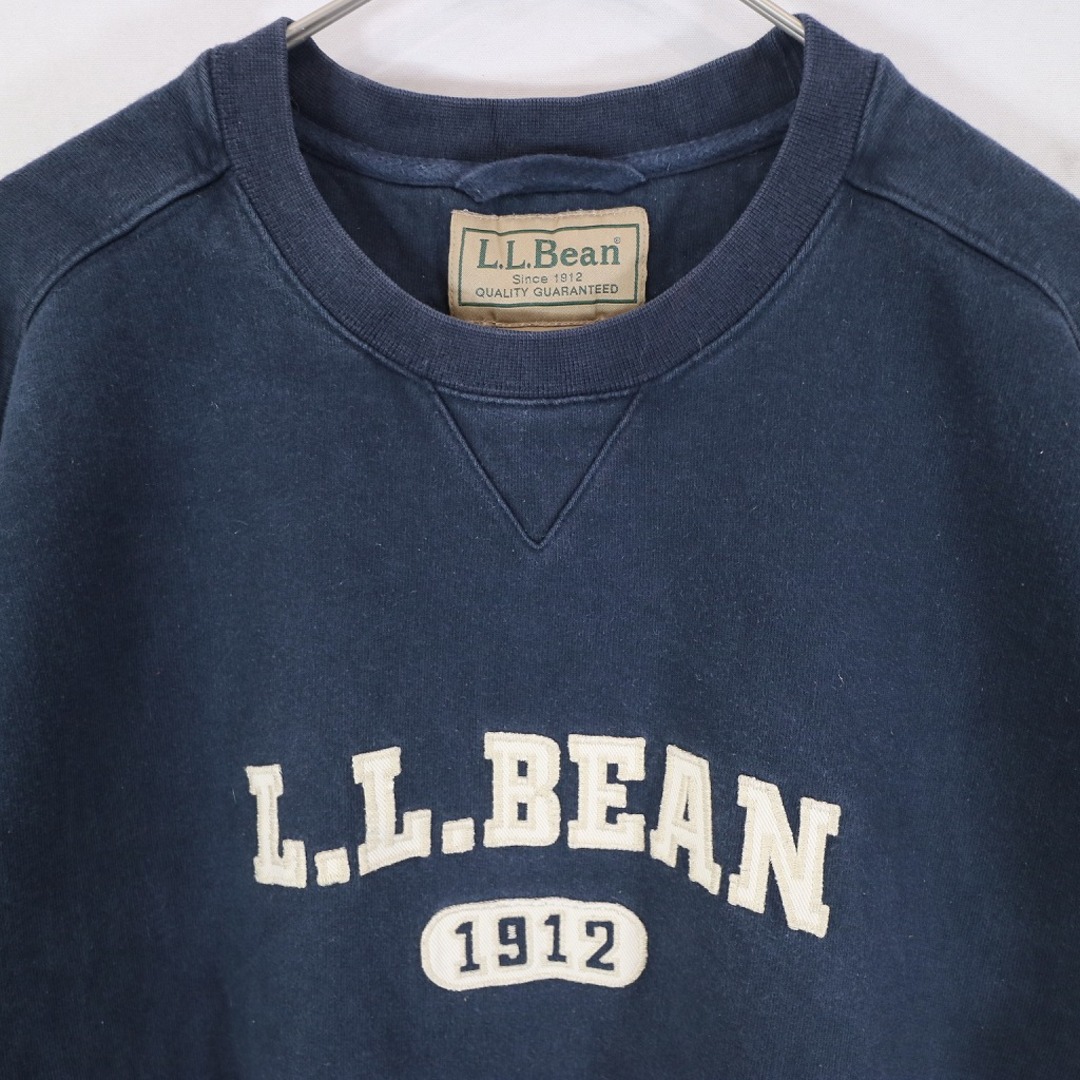SALE/ L.L.Bean エルエルビーン 胸ロゴプリント スウェット アメカジ 張り込み前V  ネイビー (メンズ L)   N8978 8