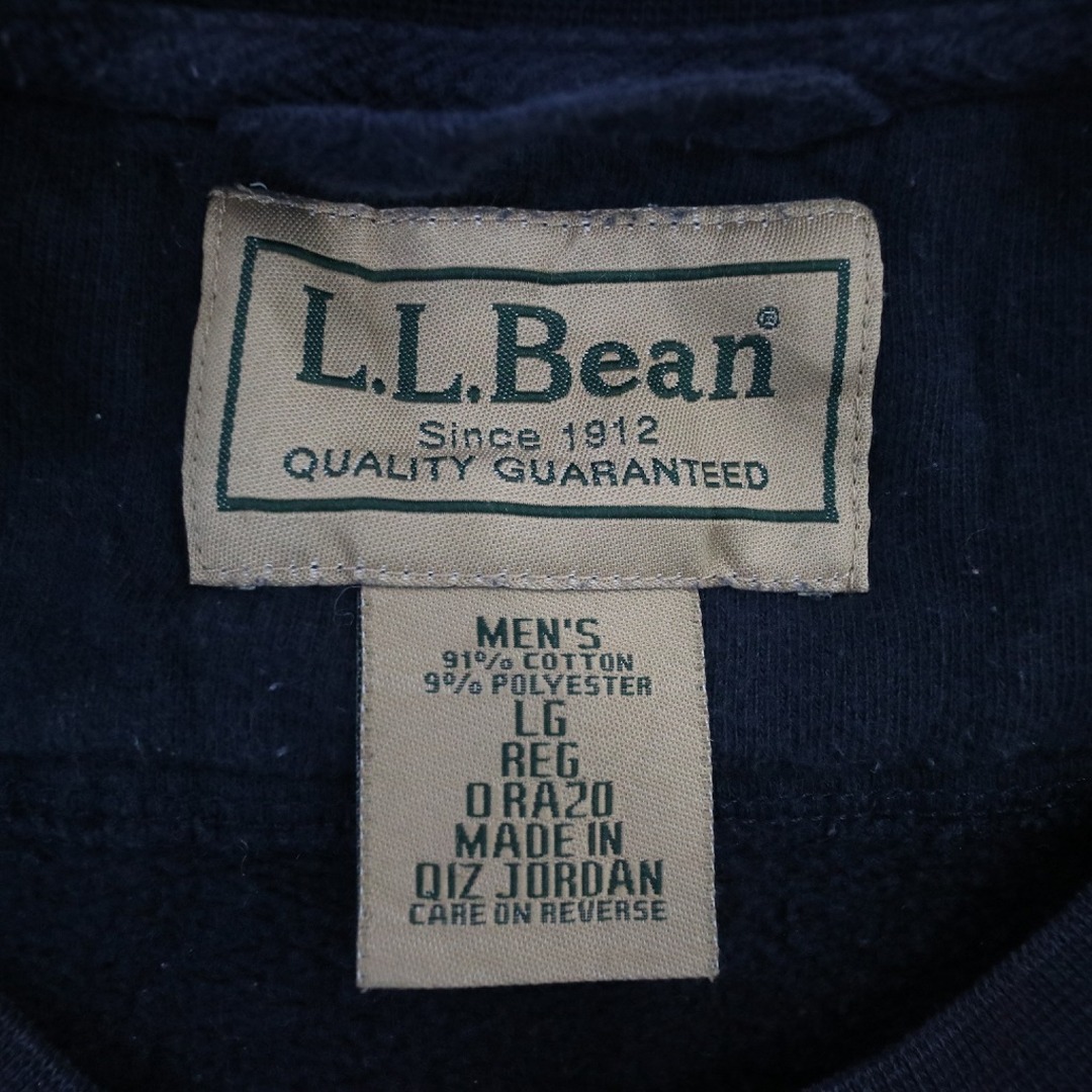 SALE/ L.L.Bean エルエルビーン 胸ロゴプリント スウェット アメカジ 張り込み前V  ネイビー (メンズ L)   N8978 9