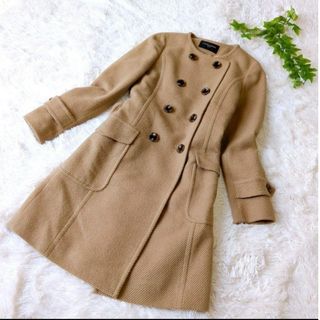 □美品✨ユナイテッドアローズ□ロングコート□アンゴラ混□キャメル