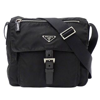 プラダ PRADA バッグ レディース メンズ ブランド ショルダーバッグ ナイロン ブラック BT0715 黒 斜め掛け クロスボディ おしゃれ シンプル