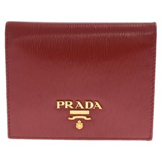 PRADA【プラダ】　三つ折り財布　ヴィッテロダイノ　レッド