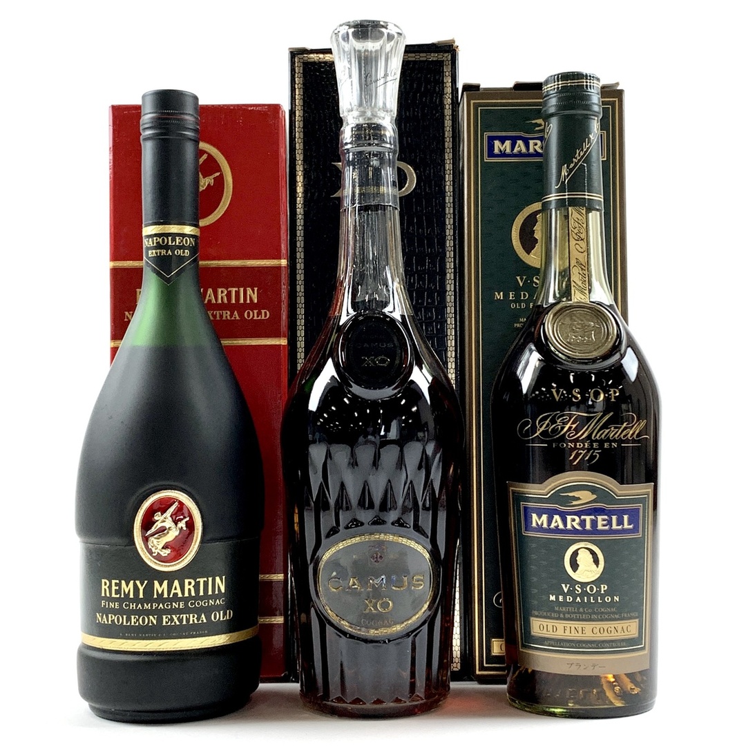3本 REMY MARTIN CAMUS MARTELL コニャック 700ml-
