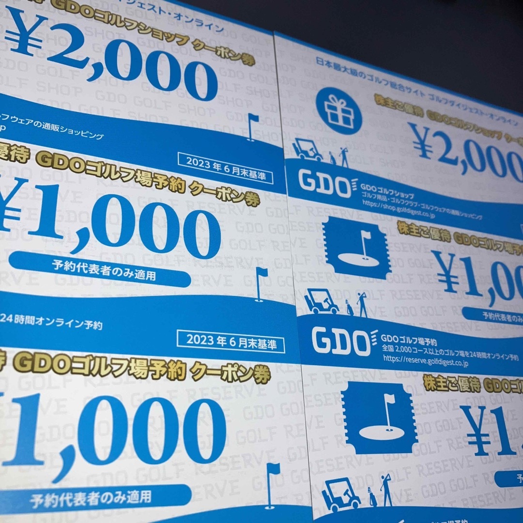 ゴルフダイジェスト 株主優待 GDOクーポン8000円分