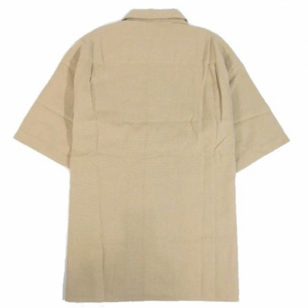coen(コーエン)の【coen/コーエン】吸水速乾機能 半袖パナマ レギュラーシャツ・ベージュ系・M メンズのトップス(シャツ)の商品写真