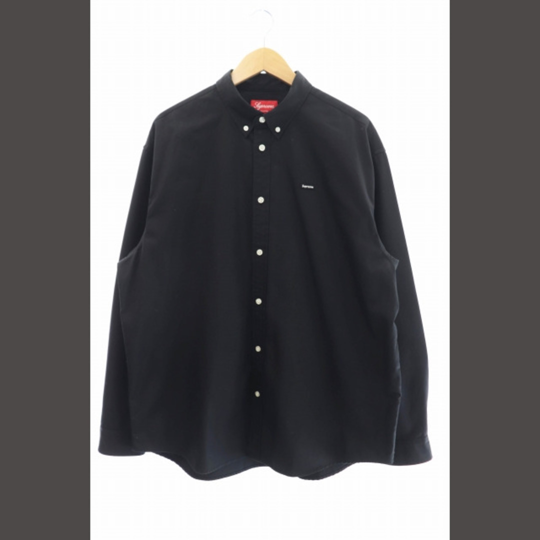 シュプリーム スモール ボックス ロゴ ツイル 長袖シャツ L 黒 ブラック | フリマアプリ ラクマ