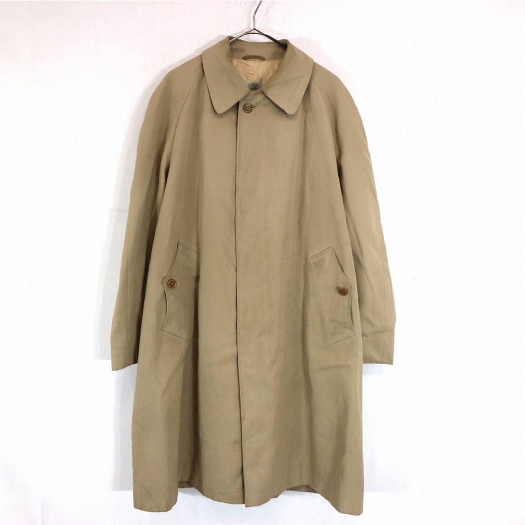 SALE/ 70年代 カナダ製 Aquascutum アクアスキュータム ステンカラー コート ベージュ (メンズ L相当)   N9071