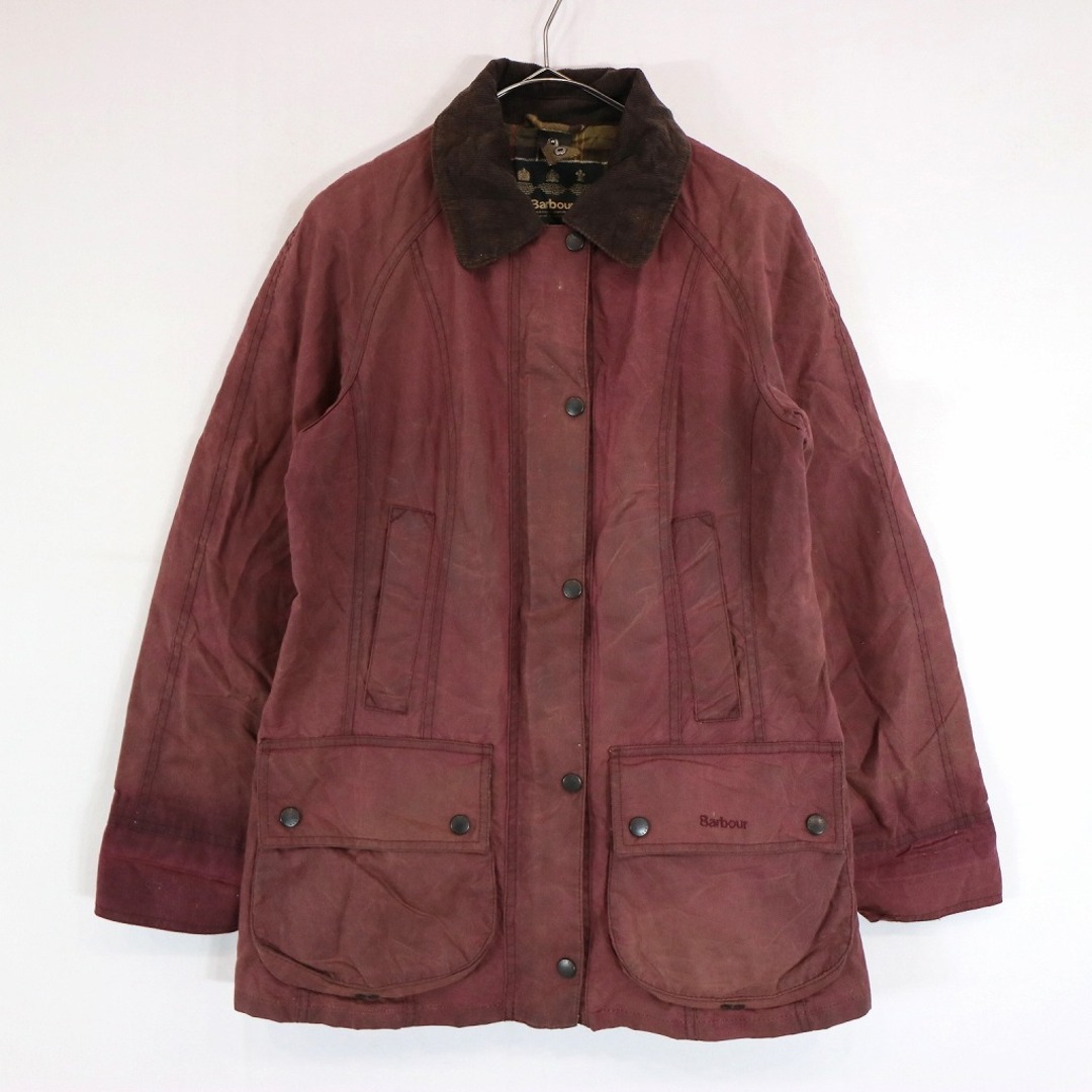 SALE/ イングランド製 Barbour バブアー BEADNELL オイルドジャケット ユーロ  ヨーロッパ ワインレッド (レディース 8)   N9073