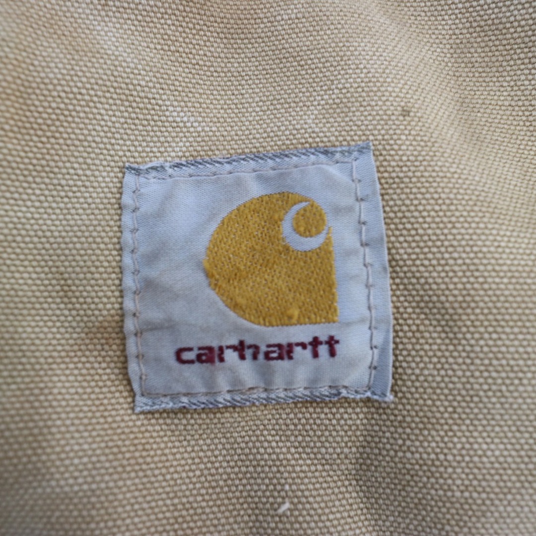 90年代 USA製 Carhartt カーハート オールインワン ワーク ダック地 ベージュ (メンズ 44)   N9102 9