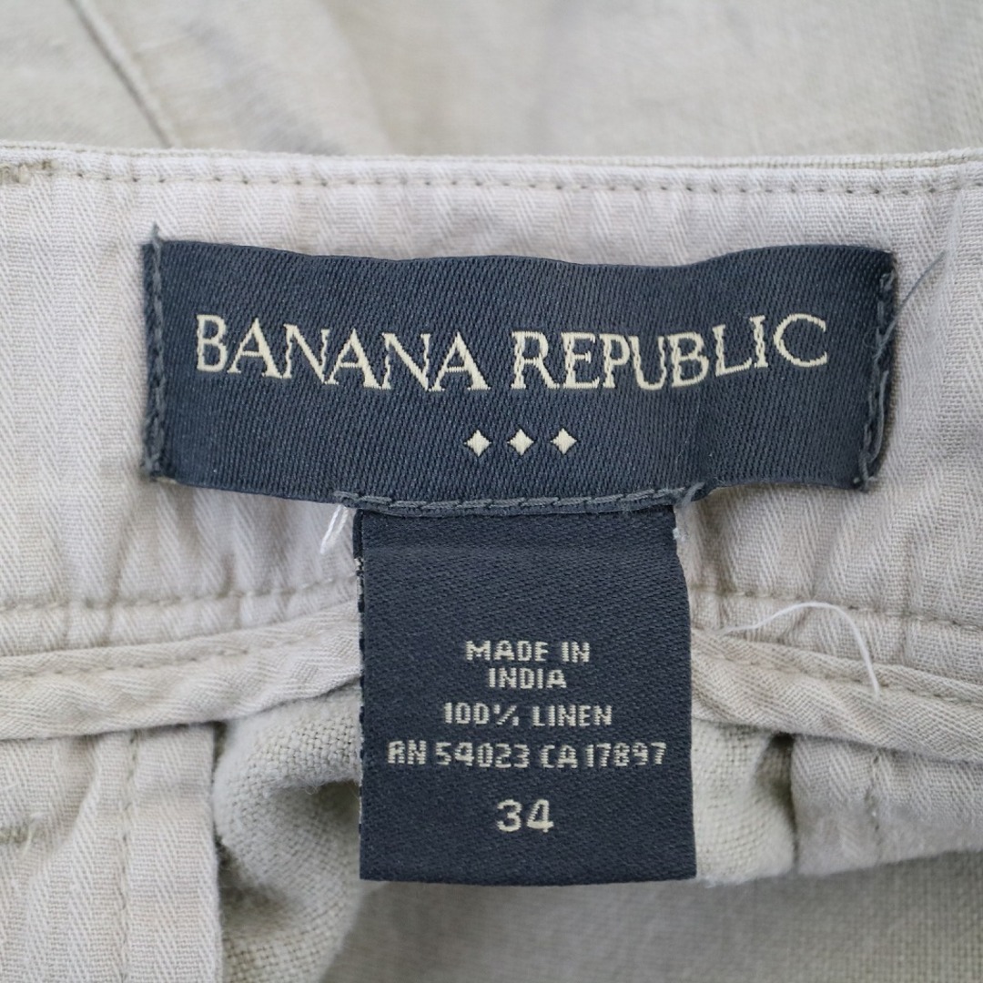 Banana Republic(バナナリパブリック)のSALE/ Banana Republic バナナリパブリック リネン ショートパンツ ベージュ (メンズ 34) 中古 古着 N9145 メンズのパンツ(ショートパンツ)の商品写真