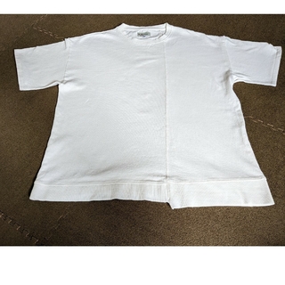 セイル(SAIL)のPATY SAIL 五分袖Tシャツ　ユニセックス　ワイド　ゆったり　白　リブ　綿(Tシャツ(半袖/袖なし))