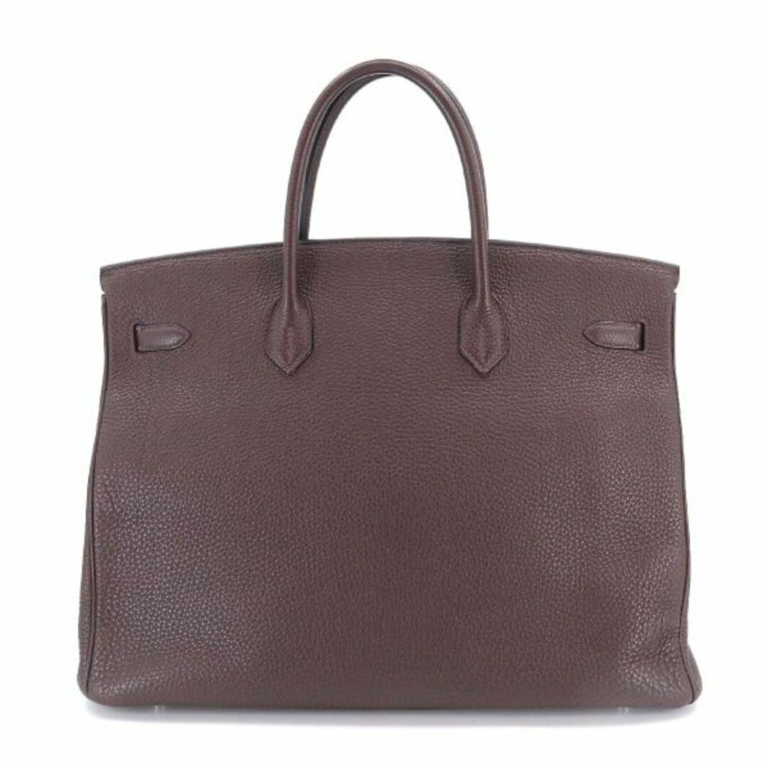 エルメス HERMES バーキン40 ハンド バッグ トゴ ショコラ L刻印 シルバー 金具 VLP