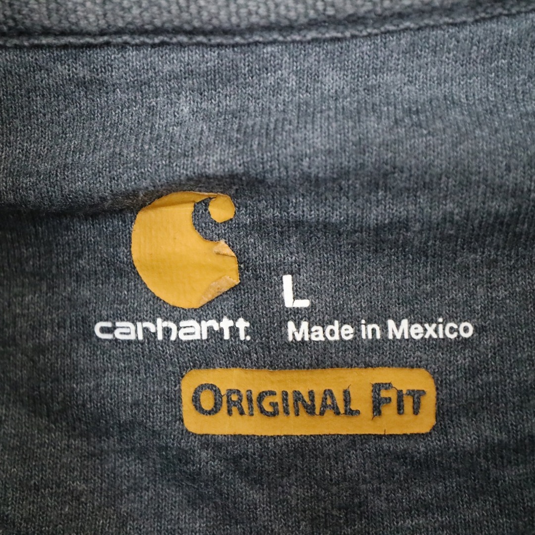 carhartt(カーハート)のSALE/ Carhartt カーハート 袖ロゴプリント パーカー ワンポイントロゴ グレー (メンズ L) 中古 古着 N9160 メンズのトップス(パーカー)の商品写真