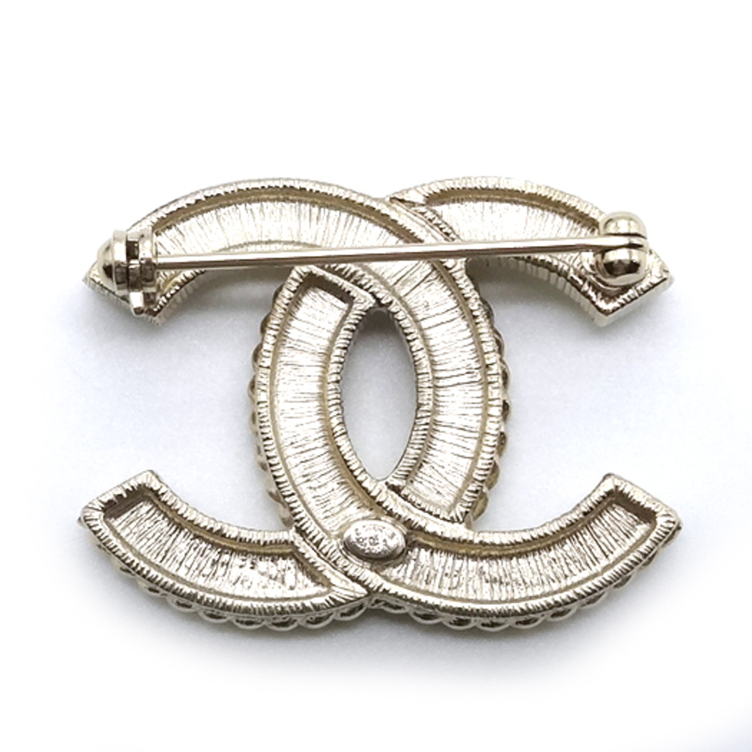 CHANEL ❤️ シャネル ココマーク ラインストーン ブローチ シルバー