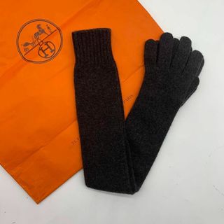 エルメス(Hermes)の【希少】 エルメス　手袋　ロング　グローブ カシミヤ　100%(手袋)