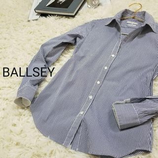 ボールジィ(Ballsey)のBALLSEYトゥモローランド美品ストライプ柄オープンカラーシャツ36サイズS(シャツ/ブラウス(長袖/七分))