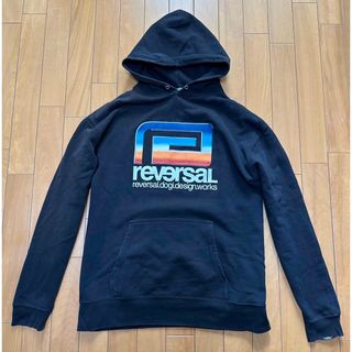 リバーサル(reversal)のリバーサル ビッグマーク フーディー スウェットパーカー(XL)(特寸)ブラック(パーカー)