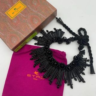 ETRO - 【美品】エトロ チョーカー ネックレス 黒 ブラックの通販|ラクマ