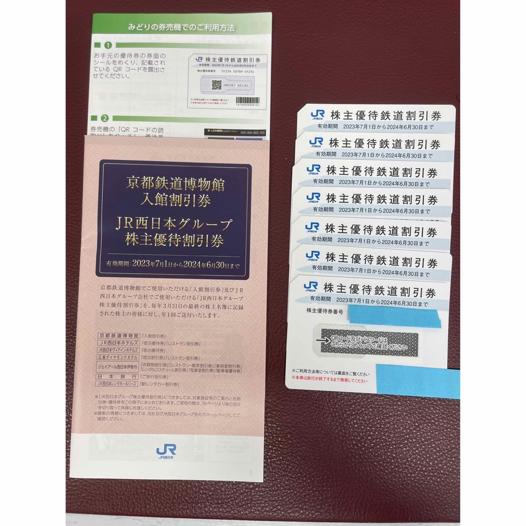 JR(ジェイアール)のJR 西日本　株主優待優待鉄道割引券 チケットの優待券/割引券(その他)の商品写真