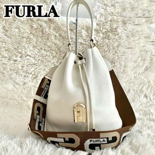 Furla - 極美品✨フルラ 2way バケットバッグ レザー 巾着 ゴールド