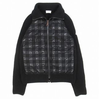 モンクレール(MONCLER)の20AW モンクレール チェック ニット ダウン カーディガン カシミヤ混(ダウンジャケット)