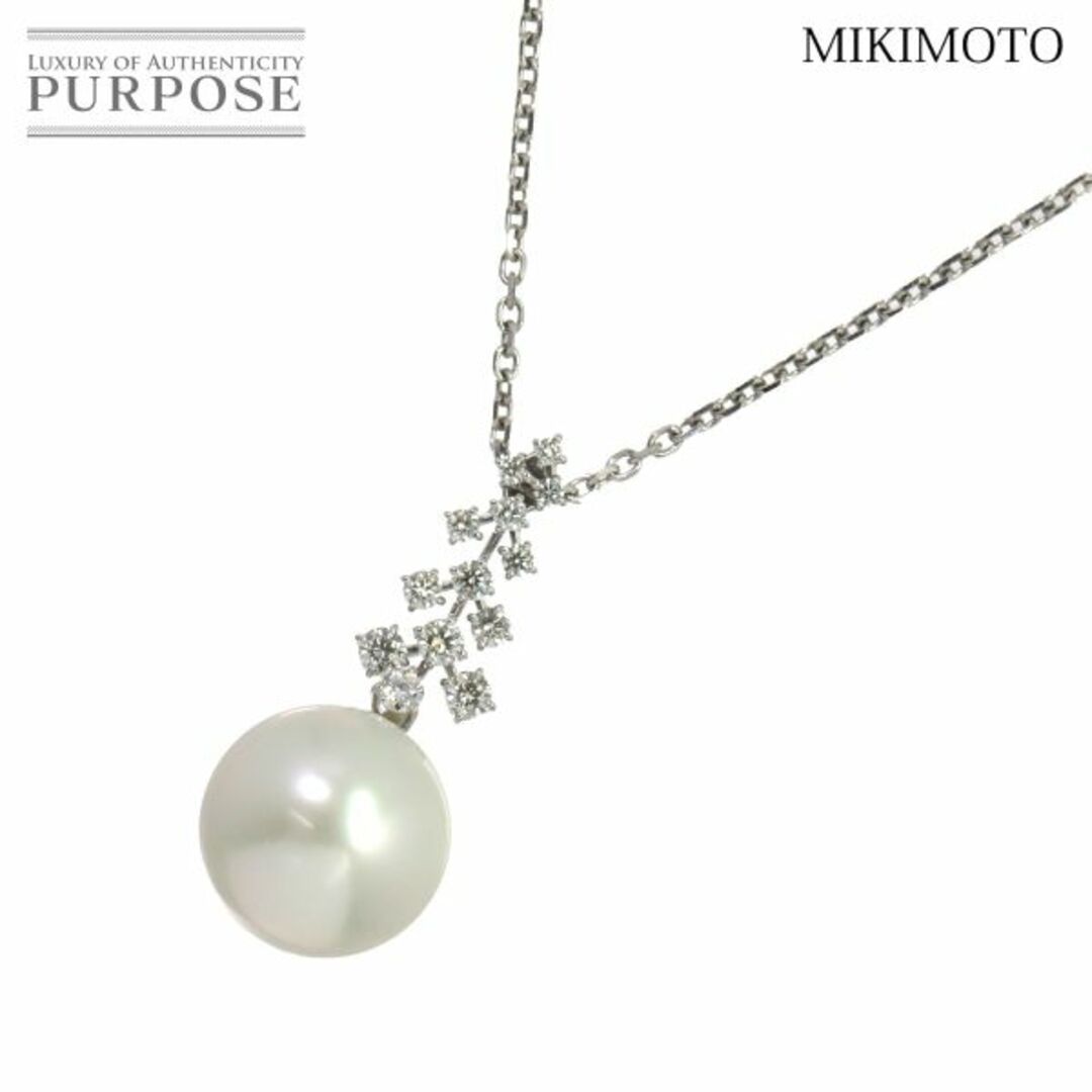 MIKIMOTO(ミキモト)のミキモト MIKIMOTO 白蝶真珠 15.3mm ダイヤ 0.61ct ネックレス 60cm K18 WG ホワイトゴールド 750 パール【ソーティング付き】VLP 90196916 レディースのアクセサリー(ネックレス)の商品写真