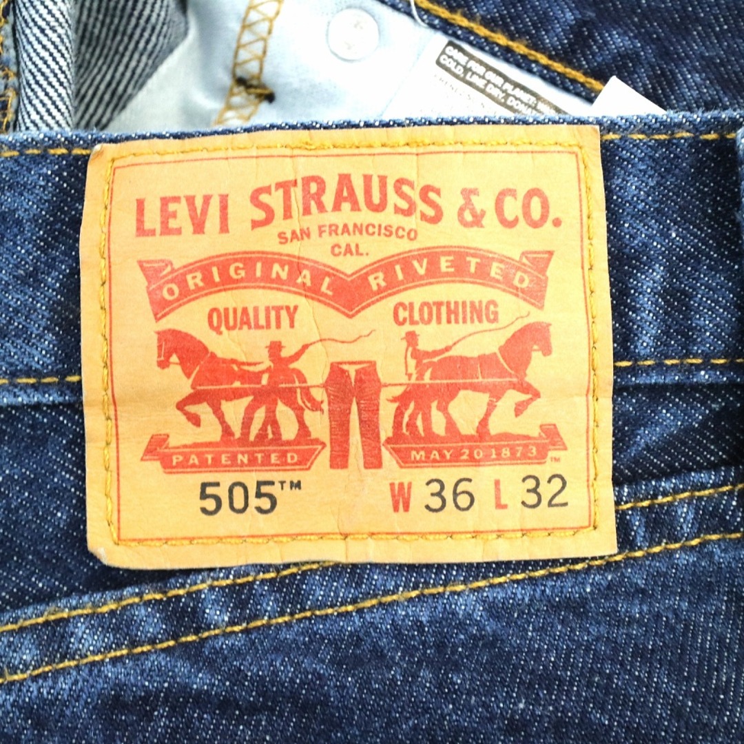 SALE/ Levi's リーバイス 505 デニムパンツ アメカジ テーパード インディゴブルー (メンズ 36X32) 中古 古着 N9392