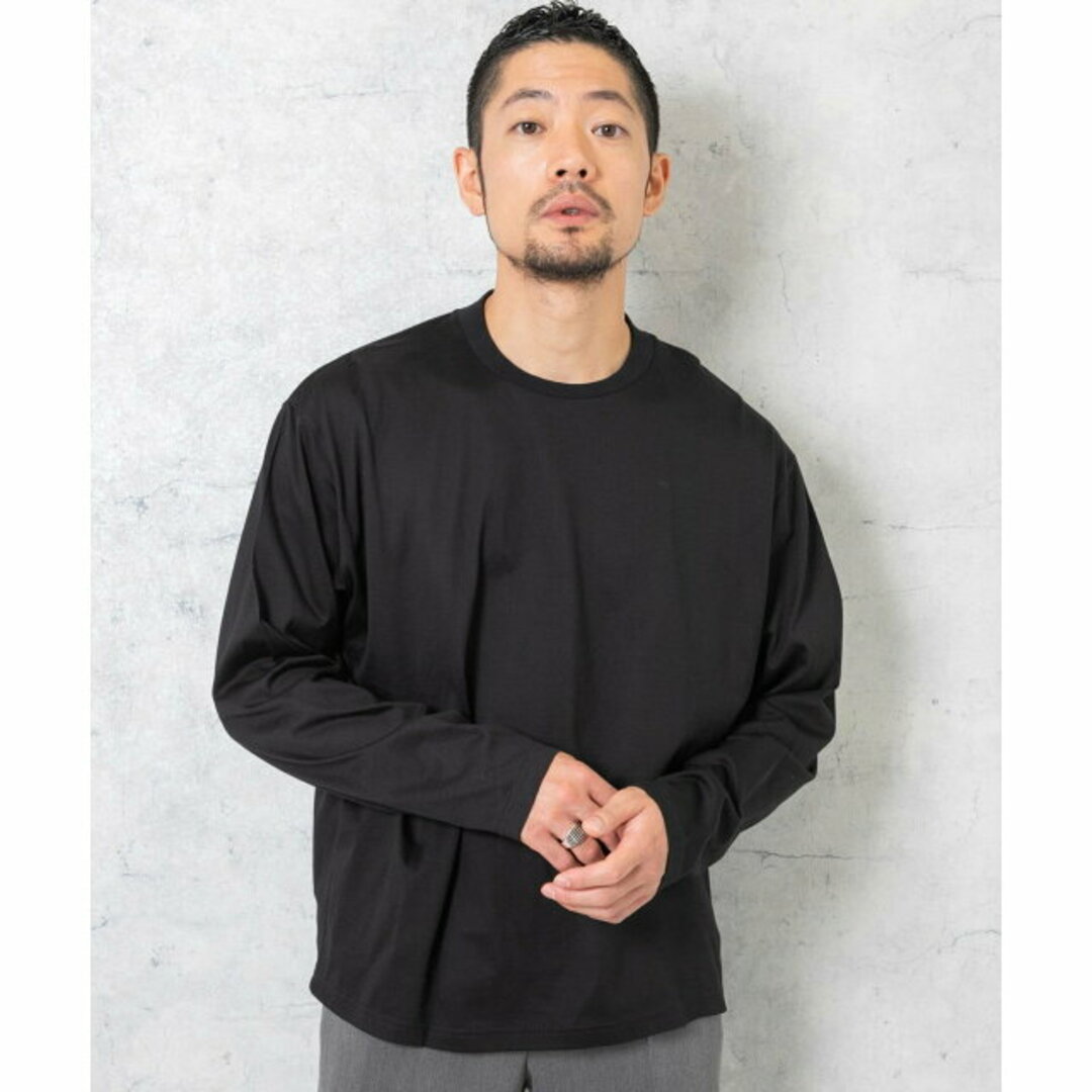 【BLACK】『XLサイズあり』JAPAN FABRICロングスリーブクルーTシャツ