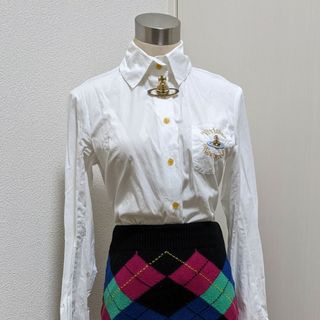 ヴィヴィアンウエストウッド(Vivienne Westwood)のヴィヴィアン　オーブ刺繍　ブラウス　オールドデザイン(シャツ/ブラウス(長袖/七分))