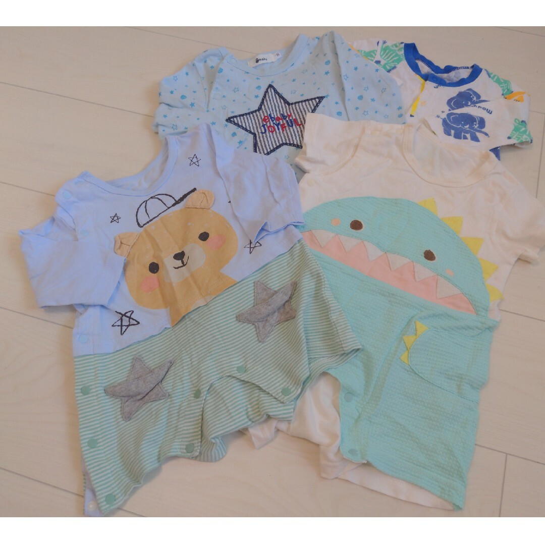 kid’s zoo(キッズズー)のBeBe　Moujonjon　丸高衣料　70 80　カバーオール キッズ/ベビー/マタニティのベビー服(~85cm)(ロンパース)の商品写真