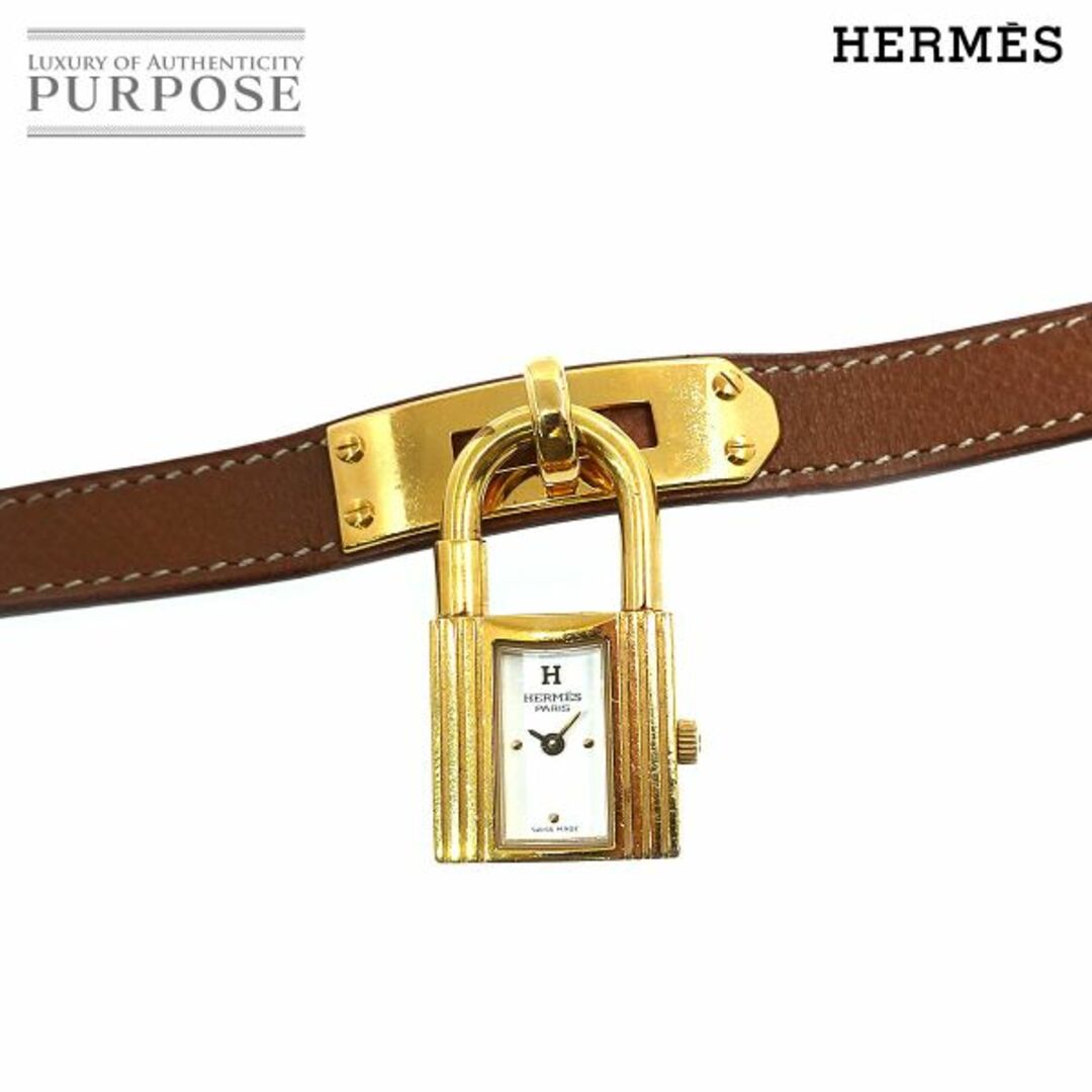 エルメス HERMES ケリーウォッチ ヴィンテージ レディース 腕時計 ホワイト 文字盤 クォーツ ウォッチ カデナ Kelly Watch VLP 90205128