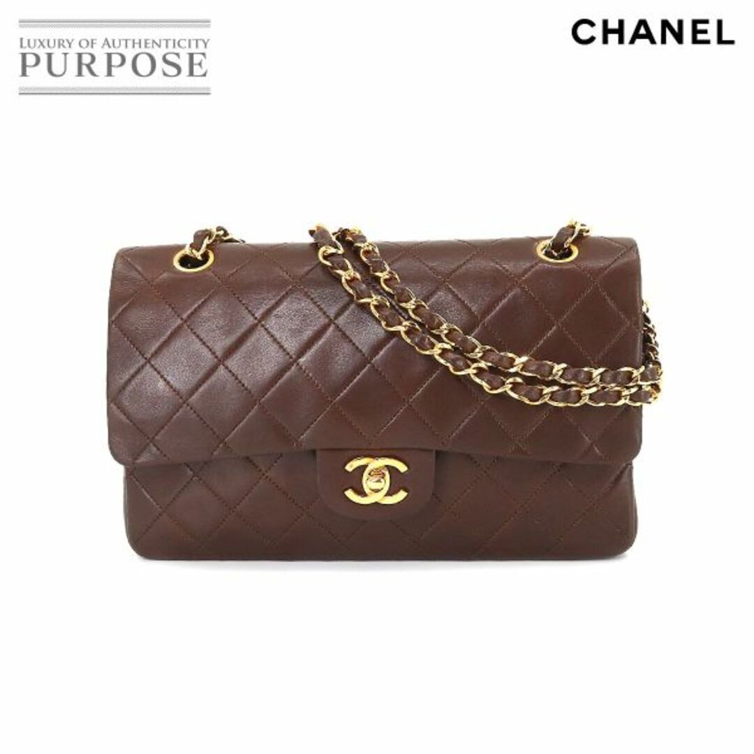 シャネル CHANEL マトラッセ 25 チェーン ショルダー バッグ レザー ブラウン A01112 ヴィンテージ ゴールド 金具 VLP 90195710