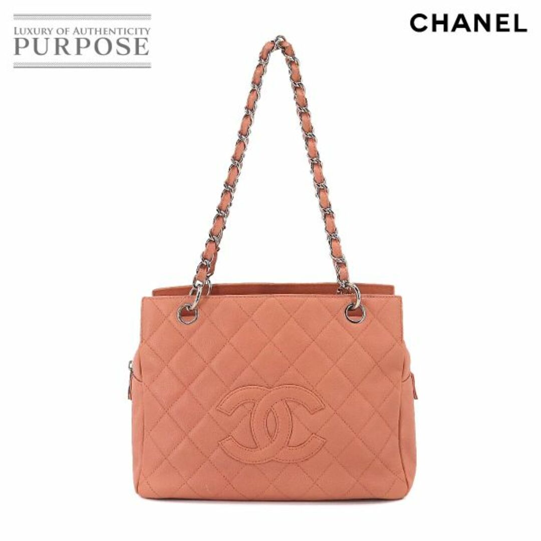 シャネル CHANEL マトラッセ チェーン トート バッグ キャビアスキン ピンク A18004 シルバー 金具 VLP 90201388