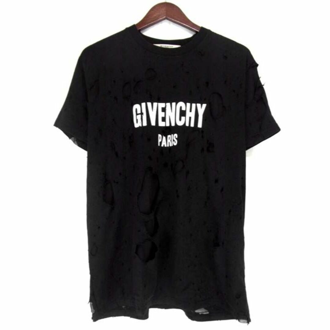 ジバンシィ GIVENCHY ■ 【 17S 7347 651 】 フロント ロゴ デストロイ Tシャツ