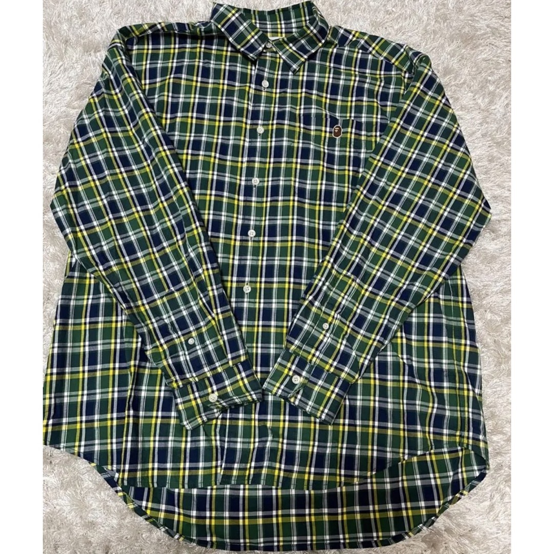 MINI BAPE CHECK LOOSE FIT SHIRT