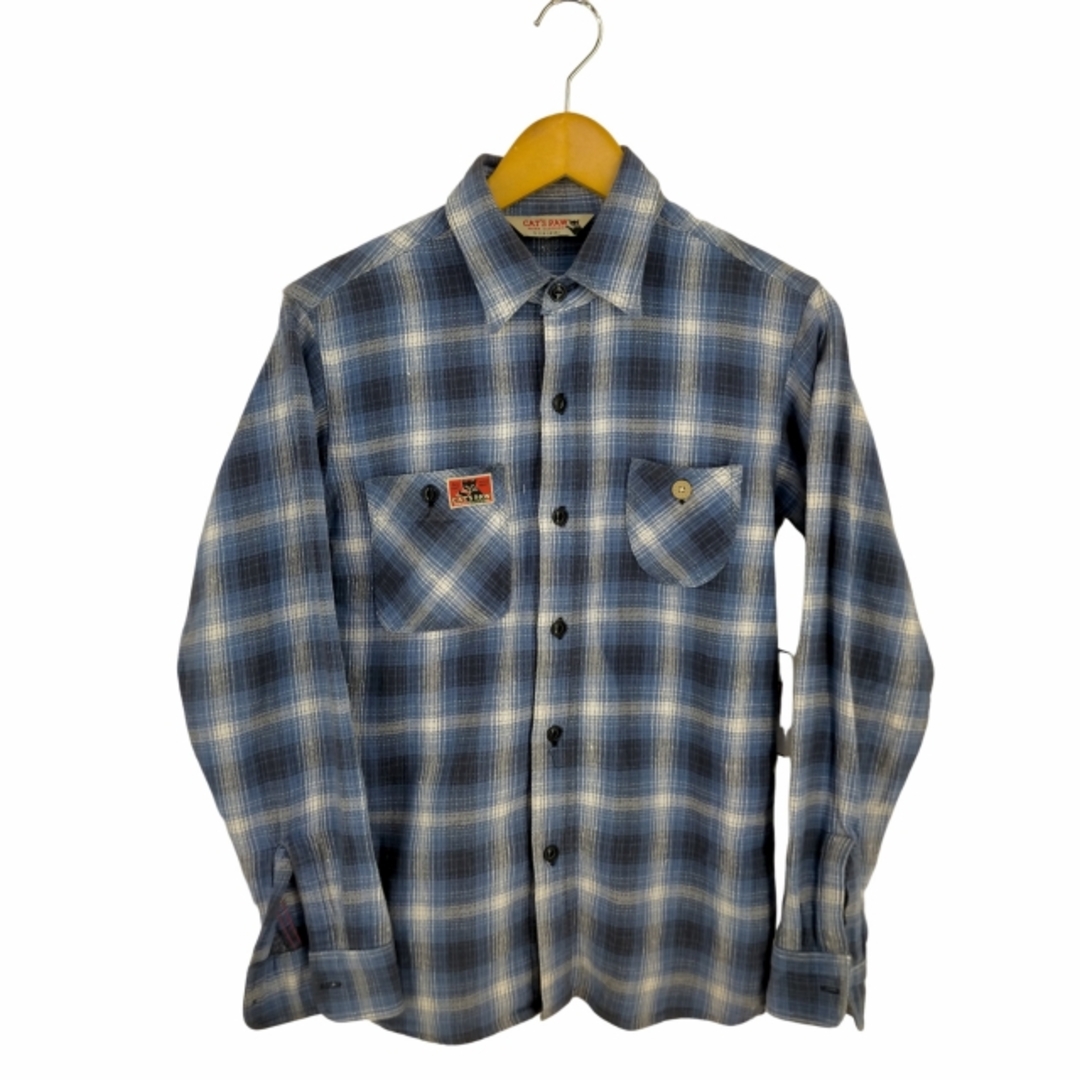 CATS PAW(-) FLANNEL CHECK WORK SHIRTS