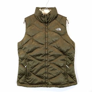 ザノースフェイス(THE NORTH FACE)のTHE NORTH FACE ノースフェイス ダウンベスト 防寒  防風  アウトドア キャンプ アウター シルバー (レディース L) 中古 古着 N9598(ダウンベスト)