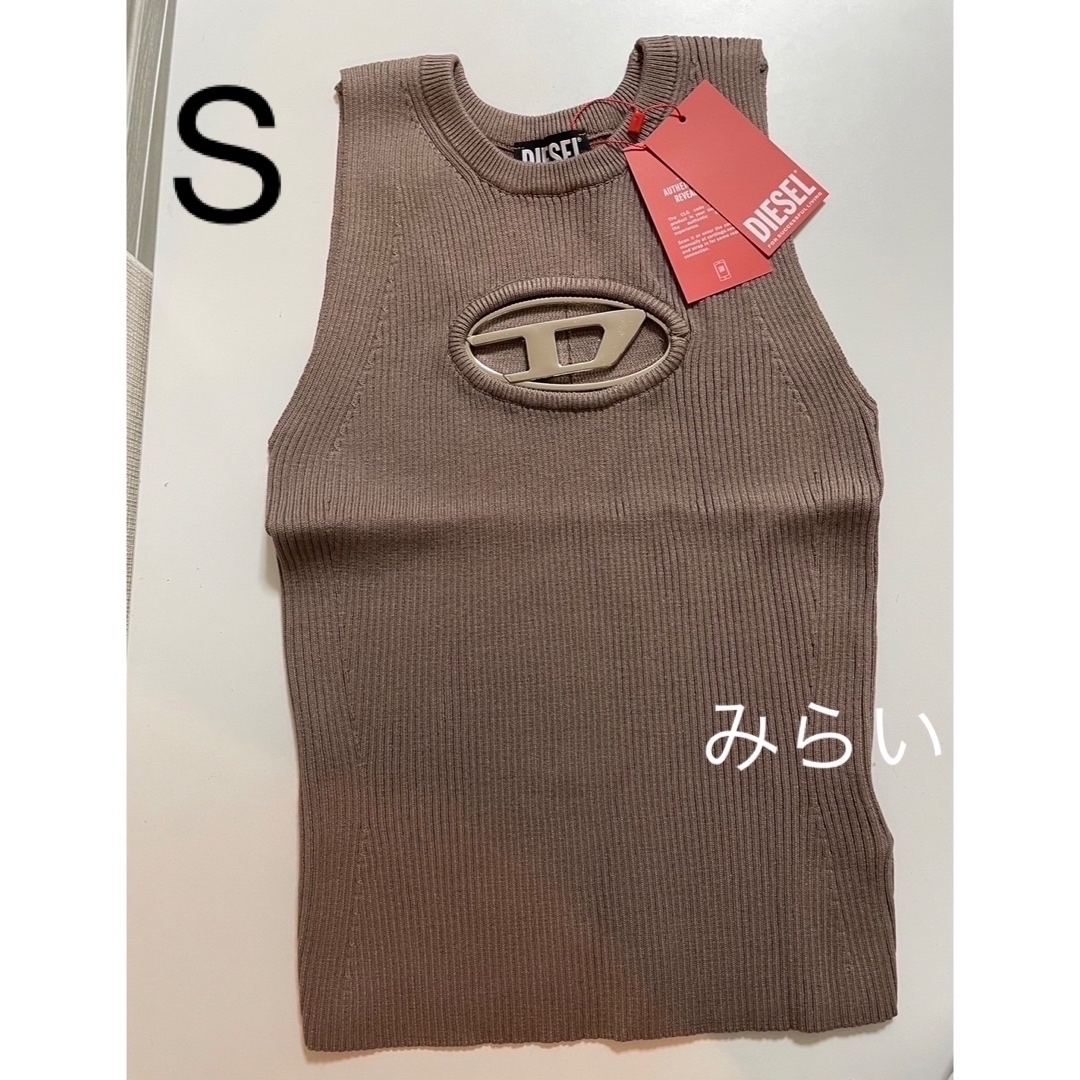 DIESEL ディーゼル メタル ロゴ プレート ノースリーブ S - Tシャツ 