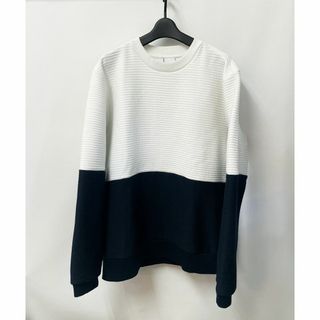 ザラ(ZARA)のZARA トレーナー スウェット ホワイト×ネイビー XL LL(スウェット)