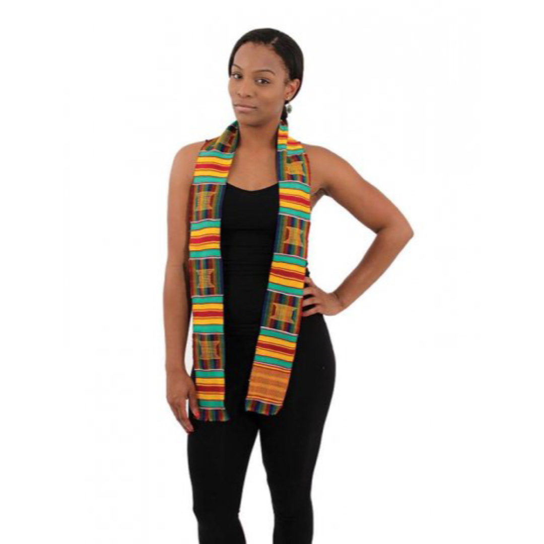 Made in Ghana  手織り　織物　アフリカ　ケンテ　スカーフ