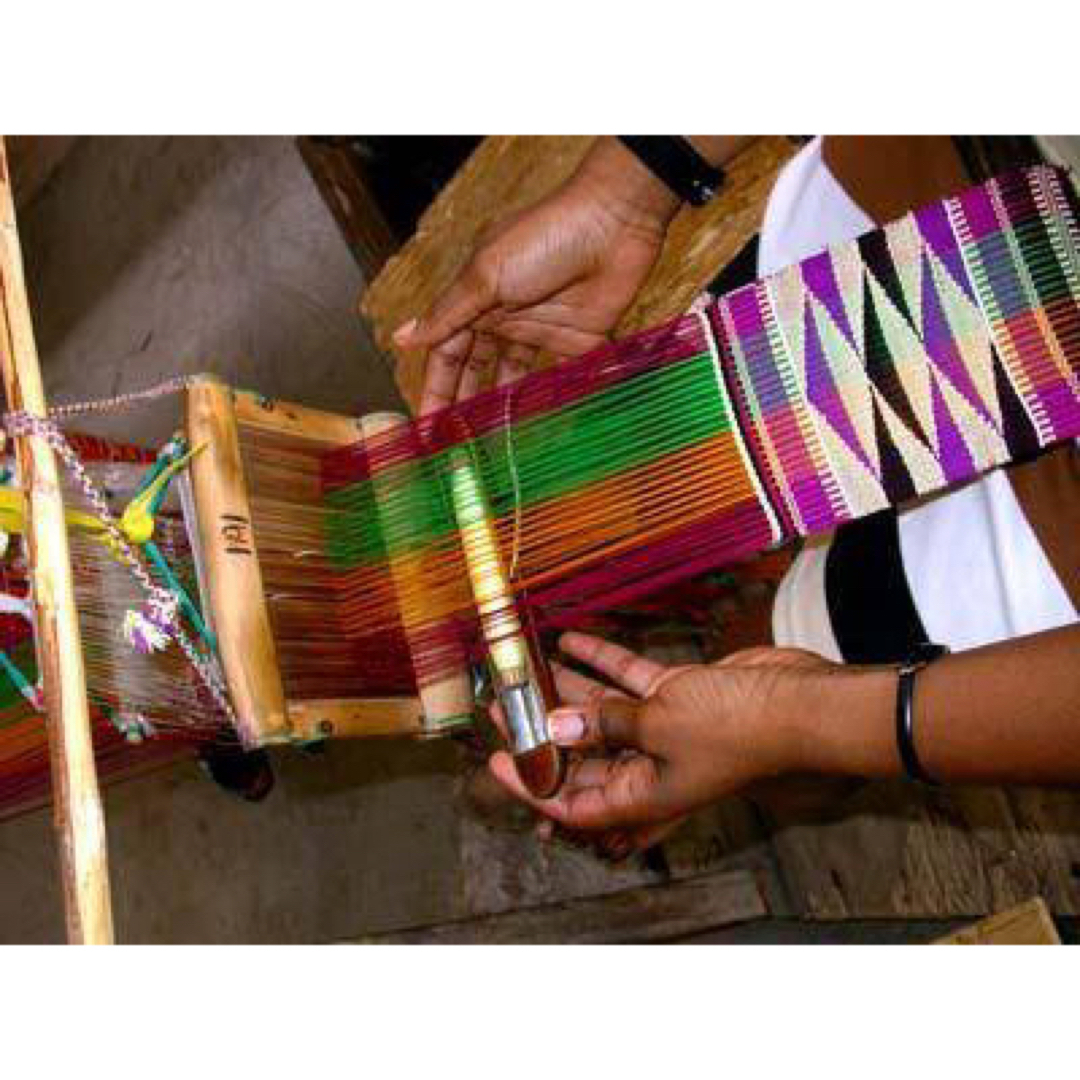 Made in Ghana  手織り　織物　アフリカ　ケンテ　スカーフ ハンドメイドのファッション小物(マフラー/ストール)の商品写真