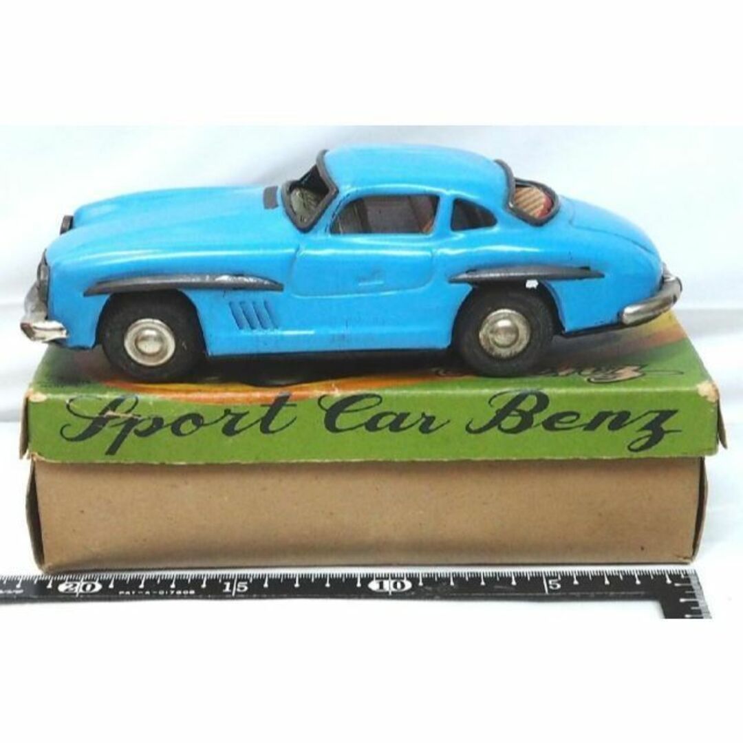野村メルセデス ベンツ300SLスポーツカー水色ブリキtin toy car 野村メルセデス ベンツ300SLスポーツカー水色ブリキtin toy car