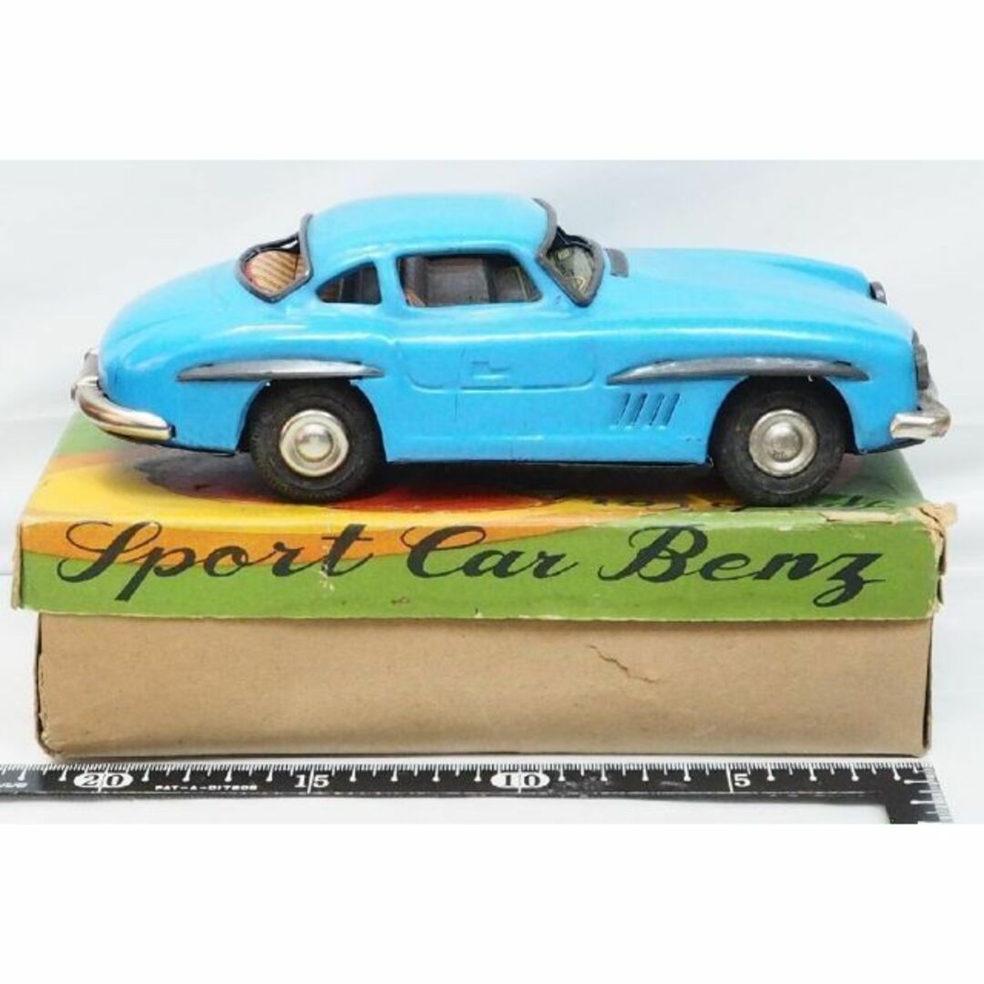 野村メルセデス ベンツ300SLスポーツカー水色ブリキtin toy car 野村メルセデス ベンツ300SLスポーツカー水色ブリキtin toy car