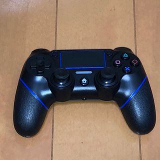 プレイステーション4(PlayStation4)のPS4 互換品 Wireless Controller BK×ブルーライン ①(その他)